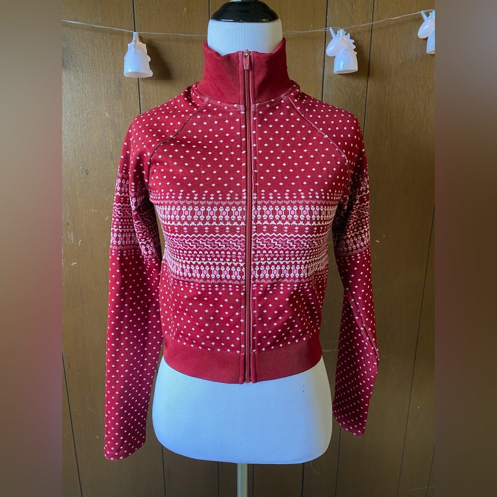 Fabletics Winter Print Cropped Jacket - image 1
